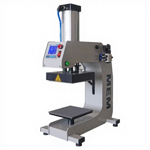 Ready to ship MEM CE Approved Pneumatic 15*15cm Flatbed Heat Press <b>Machine</b> for Sublimation <b>Printing</b> <b>T</b>-<b>Shirts</b> Hats Caps Label - Product Image 3