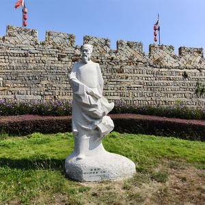 Escultura de Piedra Tallada de Diseño Personalizado, Antigua Figura de Hombre <span class=keywords><strong>Chino</strong></span>, Decoración de Jardín, Estatua de Personajes para Exteriores en Venta - Product Image 1