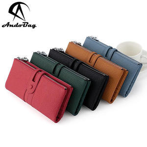 Portefeuille long japonais en cuir véritable Andong pour femmes, grande capacité, porte-cartes accordéon RFID, pochette de téléphone tendance JLA-008 - Product Image 2
