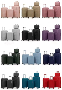 Juego de Maletas Rígidas de PP de 4 Piezas, 14/20/24/28 Pulgadas, Ligeras, con Ruedas Giratorias, para Viajes Familiares o de Negocios - Product Image 3