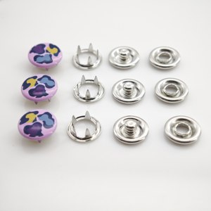 Broches <span class=keywords><strong>de</strong></span> <span class=keywords><strong>Presión</strong></span> Personalizados con Estampado <span class=keywords><strong>de</strong></span> Leopardo Rosa, Sin Níquel, <span class=keywords><strong>de</strong></span> 5 Partes, para Ropa - Product Image 4