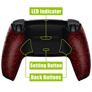Kit de Reasignación Rubberized Red Rise 2.0 con Placa de Actualización + Carcasa Trasera Rediseñada + Botones Traseros para el Control de PS5 - Product Image 4