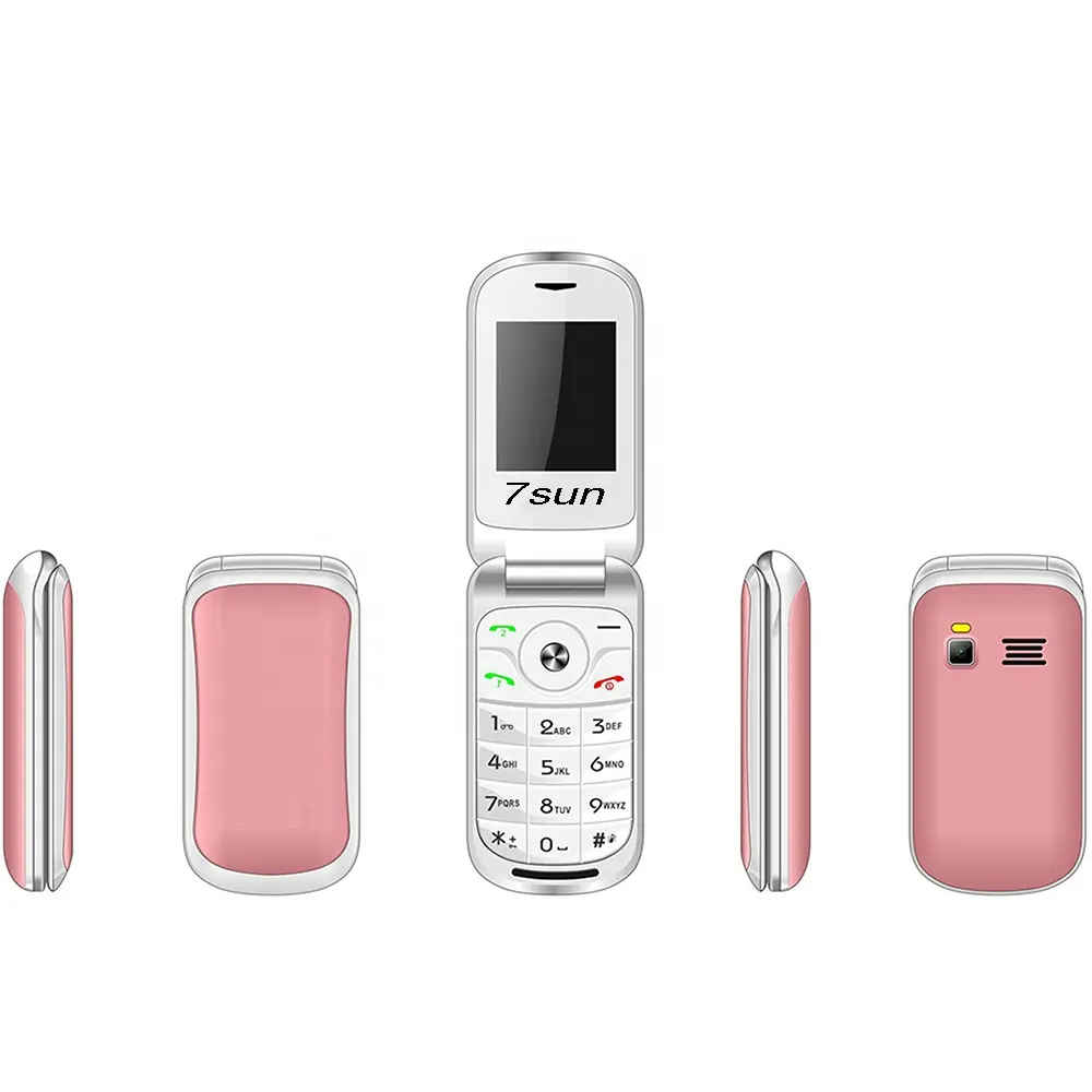 هاتف قابل للطي A302 من مكسيك باللون الوردي