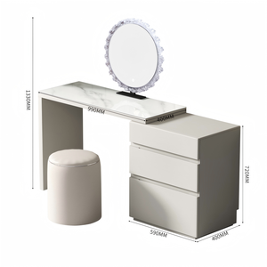 Nouvelle Coiffeuse Moderne 2026 avec Miroir – Table de <span class=keywords><strong>Maquillage</strong></span> Blanche Élégante pour Femmes et Filles - Product Image 4