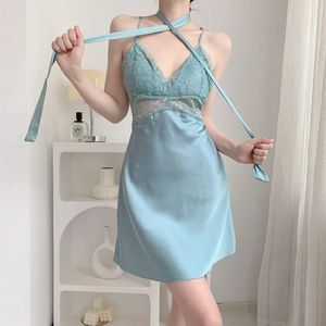 2024 Samwestart, camisón Sexy para mujer, ropa Sexy para niñas, vestido desnudo, camisón Sexy transparente, lencería Sexy con almohadilla en el pecho - Product Image 2