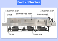 Machine de nettoyage industrielle pour paniers, bacs et caisses, machine de lavage tunnel pour paniers d'œufs, fruits de mer, légumes et fruits