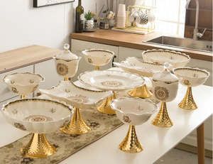 11 pièces de Style européen maison assiettes de fruits en céramique ensemble de vaisselle ensembles assiette à Dessert vaisselle moderne - Product Image 1