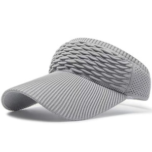 Hotsale mùa hè đàn hồi dệt kim Sun <span class=keywords><strong>Visor</strong></span> của phụ nữ lớn vành rắn màu thể thao hat ngoài trời Sun bảo vệ <span class=keywords><strong>Visor</strong></span> bãi biển thể thao sử dụng - Product Image 2