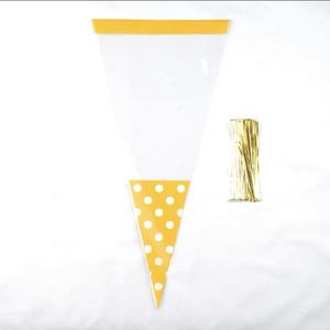 100 unids/bolsa barato transparente cono triángulo Opp violonchelo bolsas para triángulo caramelo plástico tubería bolsa - Product Image 6