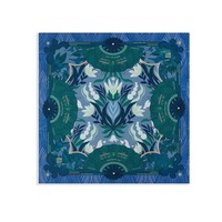 Ensemble de Mahjong gravé 4 couches de 160 tuiles, édition éventail vert citron et turquoise, pour les soirées élégantes