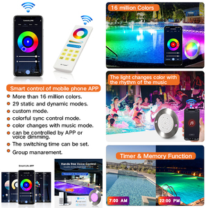 12V ultrasottile Ip68 316 in acciaio inox Anti acqua salata Spa a parete Led Rgb Rgbw illuminazione <span class=keywords><strong>per</strong></span> <span class=keywords><strong>piscina</strong></span> lampada subacquea - Product Image 2