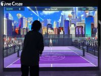 Terrain de jeu interactif multi-utilisateurs pour pickleball avec écran tactile, en fibre de verre, pour enfants, intérieur, maison, école