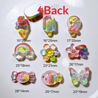 Accessoires en résine plastique pour slime, breloques papillon, vente en gros, DIY, fait main, colle époxy, boucle de chaussure à fond plat, couleur transparente pour cheveux