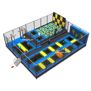 Customized Turkey Kids Jumping Bungee Square Fitness Adult Indoor Trampoline Park With Playground