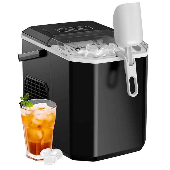 Ice Maker Countertop - Portable Ice Machine with Carry Handle