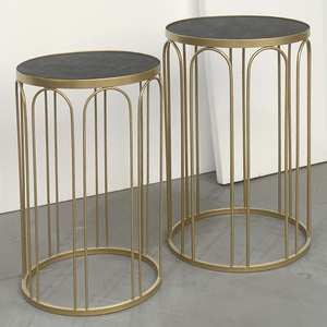 Mesa <span class=keywords><strong>Consola</strong></span> de Estilo Europeo Moderno con Superficie de Cuero y Base de <span class=keywords><strong>Metal</strong></span> para Dormitorio, Apartamento, Sala de Estar, Comedor, Entrada - Product Image 2