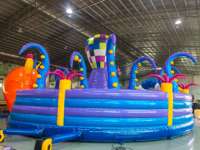 Parc de jeux gonflable géant Octopus Combo en PVC pour enfants, avec trampoline