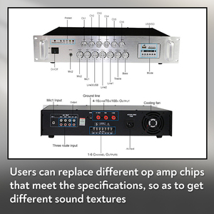 800W professionale Audio Video Mixer amplificatore Audio radiodiffusione Audio amplificatore professionale - Product Image 4