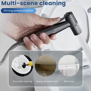 Robinet de bidet moderne en acier inoxydable, pistolet de pulvérisation vertical pour salle de bain, toilettes, pistolet à <span class=keywords><strong>eau</strong></span> haute pression, installation facile au sol - Product Image 2