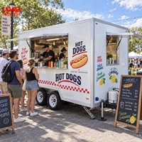 UrDream OEM Food Truck Remorque Bar Mobile Traîneau à Glaces Chariots à Jus pour Festivals de Musique