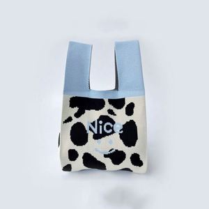 Cartoon Heart Floral Knitted Handbag Mini Wedding Personalized Gift Bag Knot <b>Wristlet</b> Crochet Tote Bag - Product Image 6