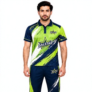 Ensemble de maillot et pantalon de cricket sublimé pour homme, respirant, en polyester, manches courtes, coupe classique, toutes saisons, vêtements d'équipe - Product Image 1
