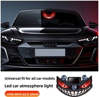 Nouvelle lumière de voiture solaire à LED « Oeil du Diable » pour vitre arrière, anti-collision, avec expression dynamique et néon
