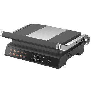 Grill d'intérieur électrique Presse à <span class=keywords><strong>panini</strong></span> Machine antiadhésive facile à nettoyer Grilles en acier inoxydable Contrôle de température détachable Ménage - Product Image 2