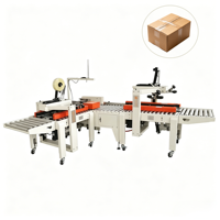 Machine à banderoleuse de cartons de type croisé Poshysmart SmartF06, dispositif d'emballage automatique à scellage de bords, compatible avec plusieurs formats de cartons