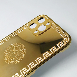 Chấp Nhận Tùy Chỉnh PC Dưới Với Kim Loại backplate Điện Thoại Bìa Handmade Kim Cương Máy Ảnh Lỗ Sang Trọng Bảo Vệ Trường Hợp Điện Thoại - Product Image 3