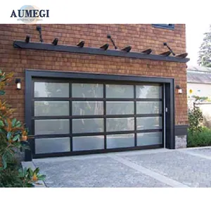 Puerta de garaje de restaurante Aumegi, puertas de garaje automáticas de apertura lateral de lujo para puertas de garaje de casas
