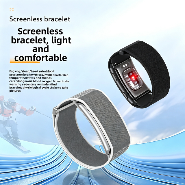 2026 Latest Screenless Smart Bracelet Zinc Alloy Health Fitness Tracker Long Battery Life Minimalist Smart Band Running Sports