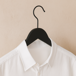 Modern Anti-Slip Wooden Clothes Hanger With Iron Components, High Quality Hotel & Boutique Style, Personalizable Color Coated, S - Product Image 5