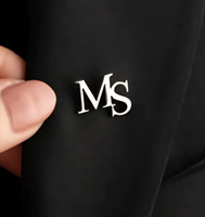 Épinglette avec initiales personnalisées Broche de mariage personnalisée pour garçons d'honneur