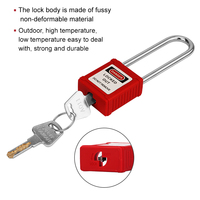 Gembok Pengaman Loto Locks Manufacturer76MM dengan Shackle Baja, Kunci Sama, dan Kunci Master untuk Penguncian-Tagout Industri