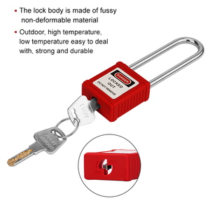 Cadenas de sécurité Loto <span class=keywords><strong>Locks</strong></span> Manufacturer à anse en acier de 76 mm, à clé identique, avec clé maîtresse pour la consignation et l'étiquetage industriel - Product Image 4