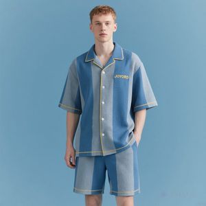 Abiti da spiaggia <span class=keywords><strong>estivi</strong></span> da <span class=keywords><strong>uomo</strong></span> 2 pezzi camicie a maniche corte e Shorts per le vacanze set di tute in maglia Waffle per <span class=keywords><strong>uomo</strong></span> - Product Image 5