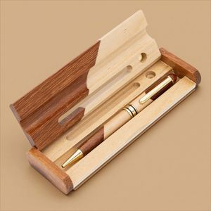 High End Eco-Friendly Custom Engraved Wood <b>Roller</b> Ballpoint Pen Set 1.0mm Writing Width New Design for Business Promotion Use - Product Image 1