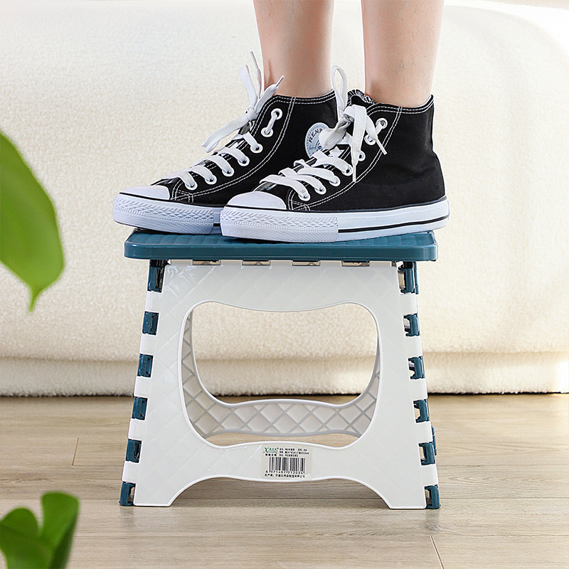 Household Outdoor Portable Plastic Folding Step Stool For Bathroom Kitchen Garden Camping