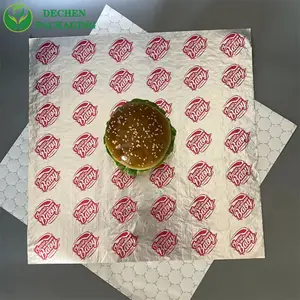 汉堡用带有蜂窝纸包装纸的汉堡铝箔纸