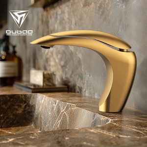 Mitigeur <span class=keywords><strong>de</strong></span> Robinet <span class=keywords><strong>de</strong></span> Salle <span class=keywords><strong>de</strong></span> Bain Style Contemporain Or Brossé Luxe pour Lavabo - Product Image 2