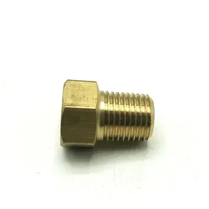 Tubo de latón de racor tubular cabeza hexagonal 1/4 "NPT Macho