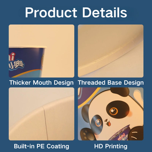 YBLPAK Secchiello per Cioccolato da 46oz, Contenitore Monouso Riciclabile per Snack, Vaschetta in Carta per Servire Cibo, Ideale per Feste, Compleanni, Natale - Product Image 2