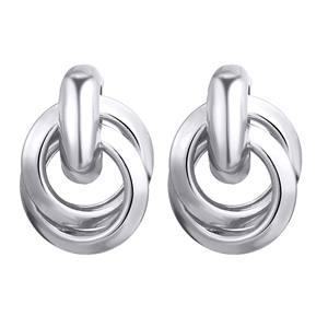 Vêtements quotidiens pour femmes Boucles d'oreilles pendantes en forme de cercle métallique Accessoire de mode - Product Image 6