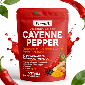 Yhealth Cayenne-Pfeffer-Softgels Nahrungsergänzungsmittel mit Vitamin E, D3+K2 und Extrakten aus Traubenkern, Weißdorn, Rote Beete, Berberin - Product Image 2