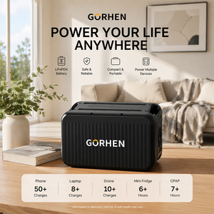 กล่องเก็บพลังงานแบบพกพา LiFePO4 สำหรับใช้งานกลางแจ้ง GORHEN พร้อมระบบป้องกัน BMS อย่างเต็มรูปแบบ รองรับการชาร์จอุปกรณ์หลายชนิด ใช้กับรถยนต์ได้ - Product Image 4