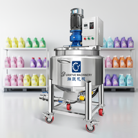 Cuve de chauffage et d'agitation en acier inoxydable sur mesure de 100 L, équipement de mélange de liquides avec homogénéisateur et agitateur, en promotion