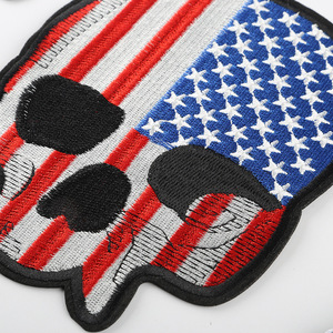 Old Ghost Punk Style Skull Head Cloth Paste Iron Back Glue <strong>Patch</strong> Embroidery Accessories DIY Decal - Product Image 3