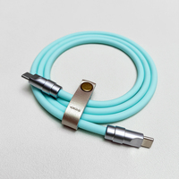 2025 superventas 240W Usb C a Usb C Cable de silicona líquida Cable de carga rápida para teléfono personalizado 1m/2M para Apple Huawei Sungsum