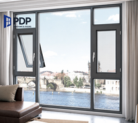 Fenêtre à auvent moderne en acier inoxydable de haute qualité, battante verticale, pour cuisine extérieure, salle de bain, villa, extérieur, avec persienne